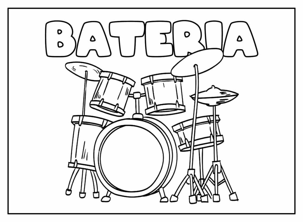 desenhos de bateria para colorir 9