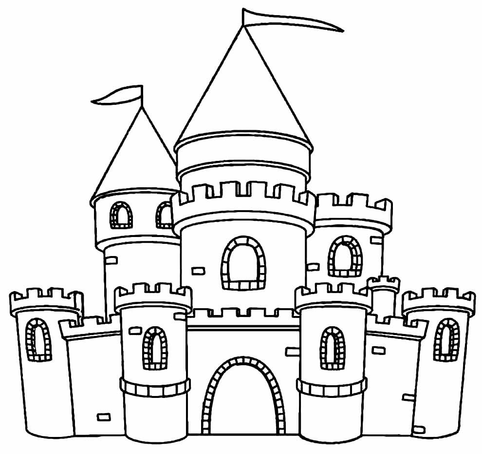 desenhos de castelo para pintar e colorir 2