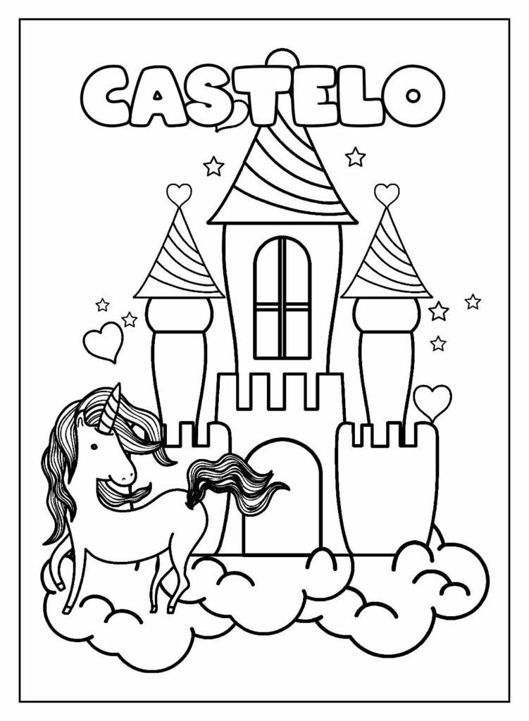 desenhos de castelo para pintar e colorir 29