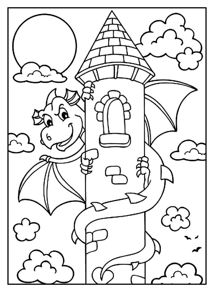 desenhos de castelo para pintar e colorir 36