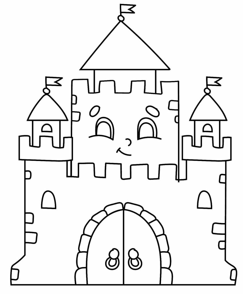 desenhos de castelo para pintar e colorir 37