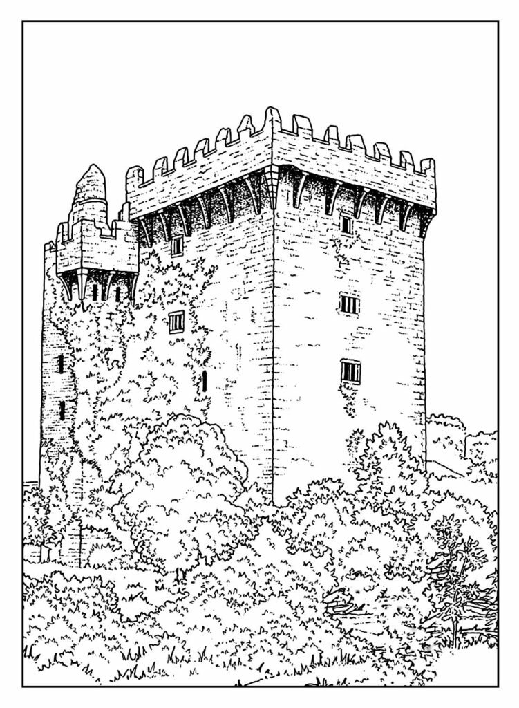 desenhos de castelo para pintar e colorir 4