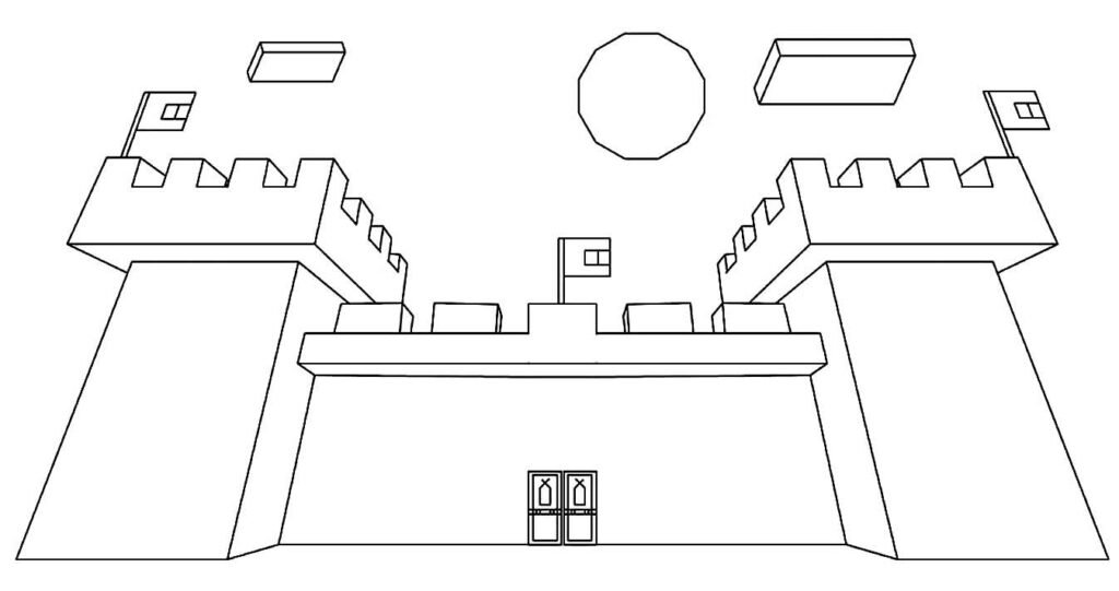 desenhos de castelo para pintar e colorir 48