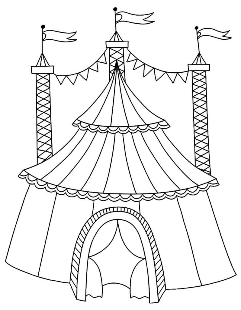 desenhos de circo para colorir 16