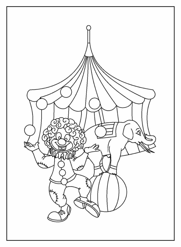 desenhos de circo para colorir 8