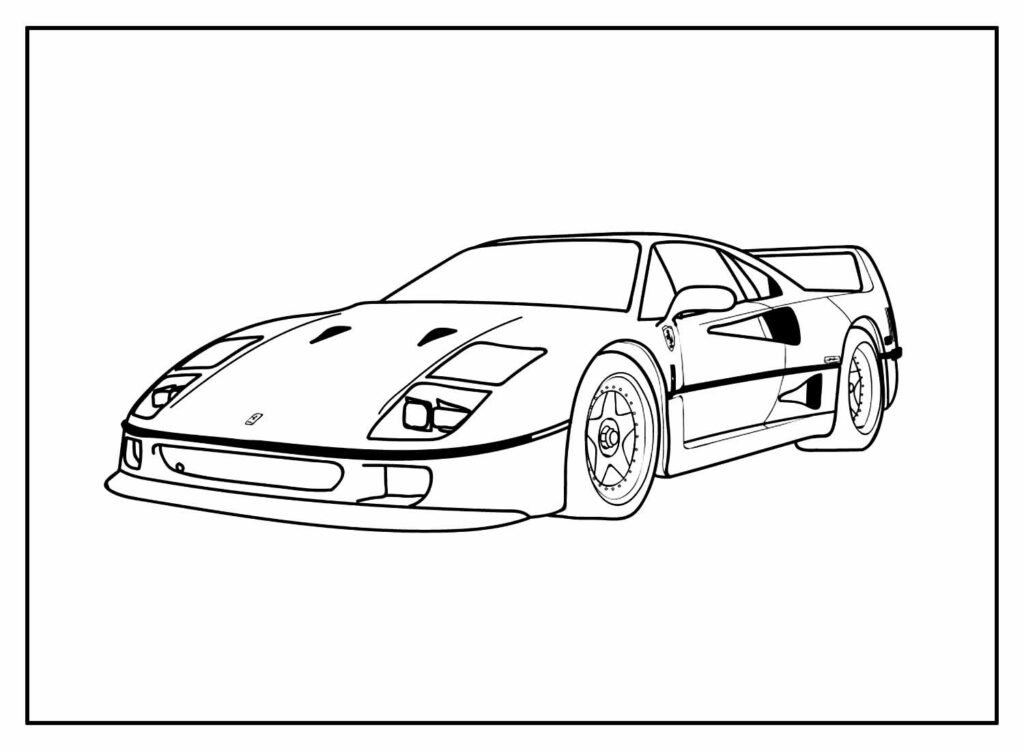 desenhos de ferrari para colorir 16