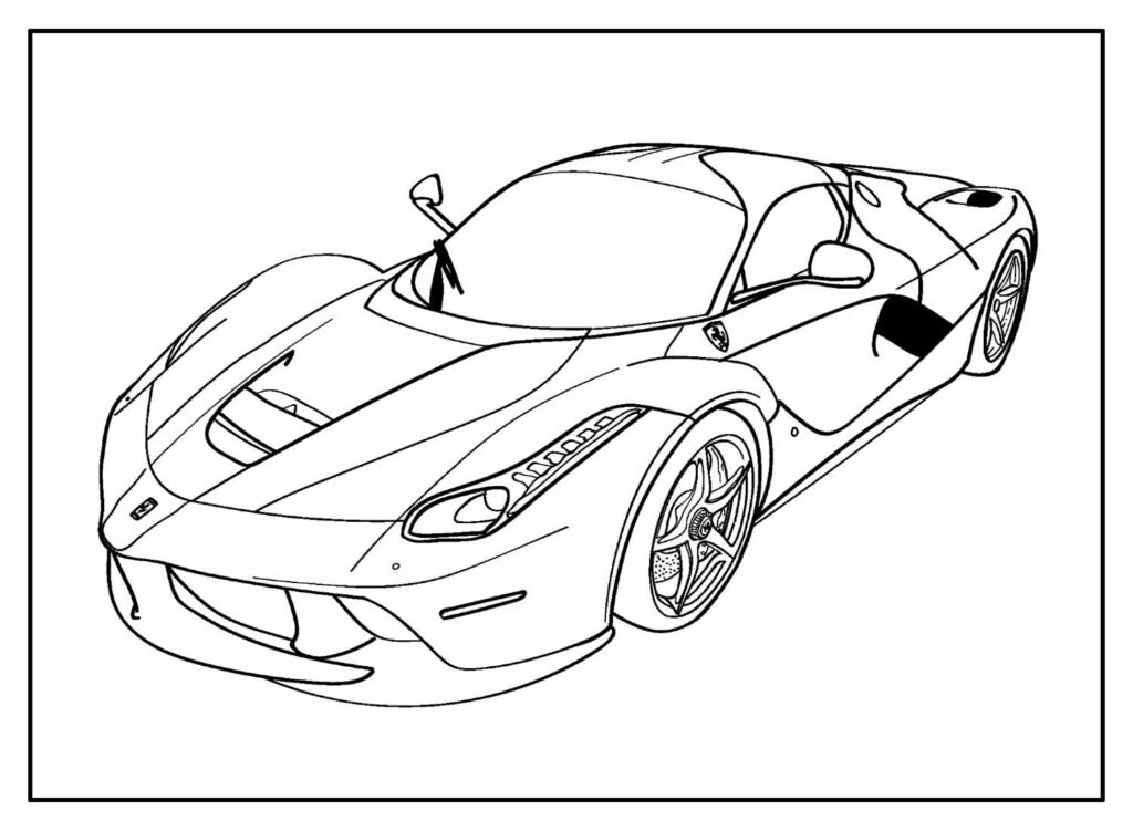 desenhos de ferrari para colorir 2 1