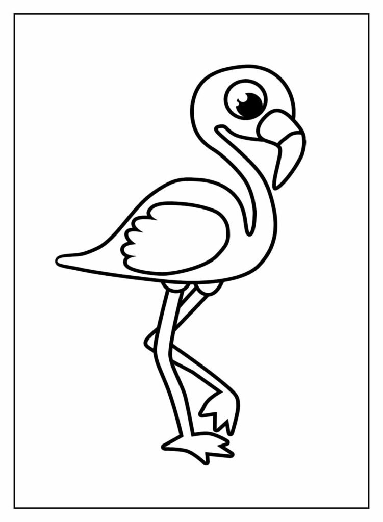 desenhos de flamingo para colorir 4