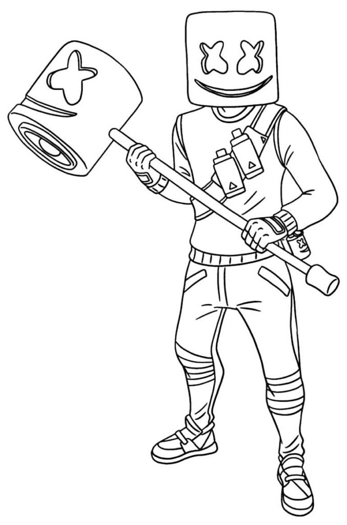 desenhos de fortnite para colorir 6