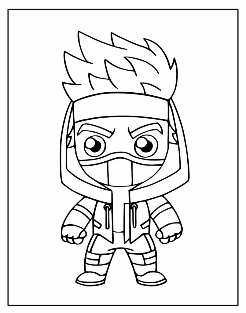 Desenho de Ninja de Fortnite para colorir