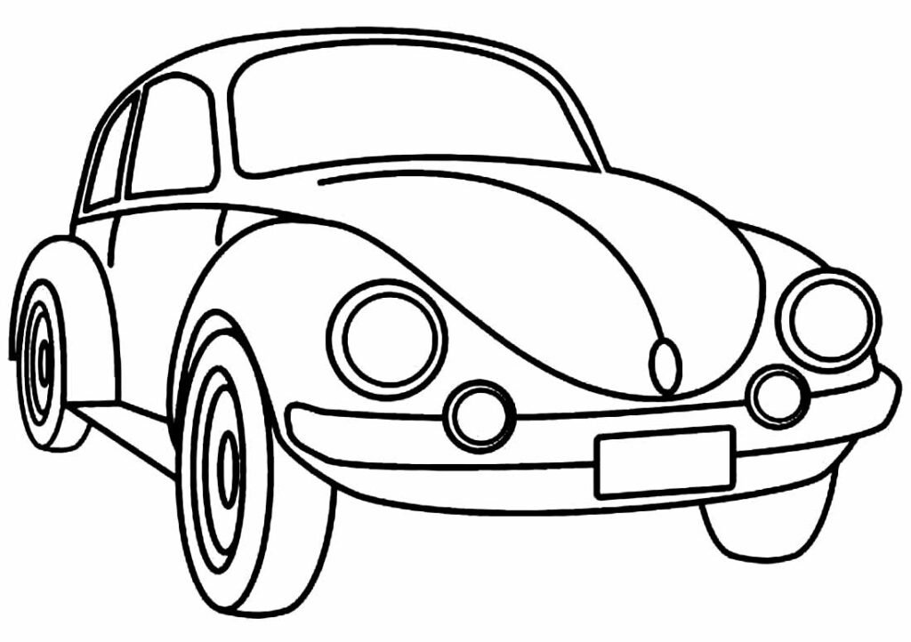 Jogos de Colorir Desenhos Online: Carro Fusca