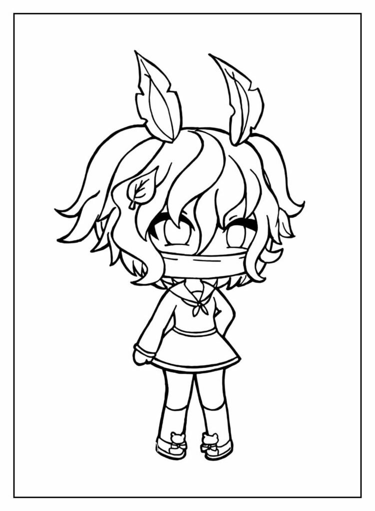 desenho de gacha life para colorir