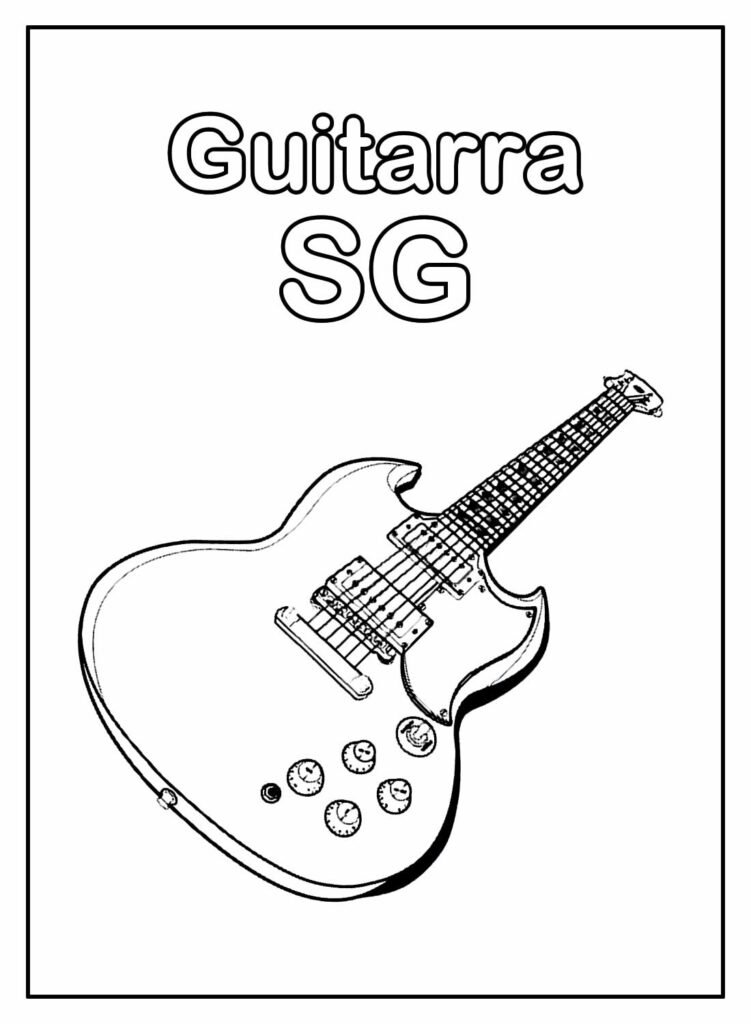 desenhos de guitarra para colorir 26