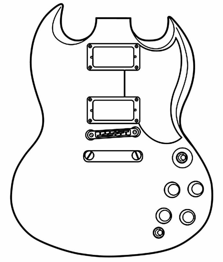 desenhos de guitarra para colorir 27