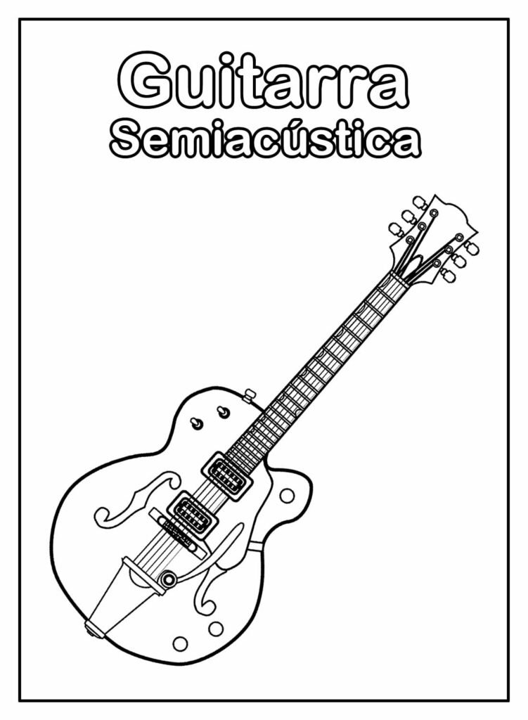 desenhos de guitarra para colorir 32