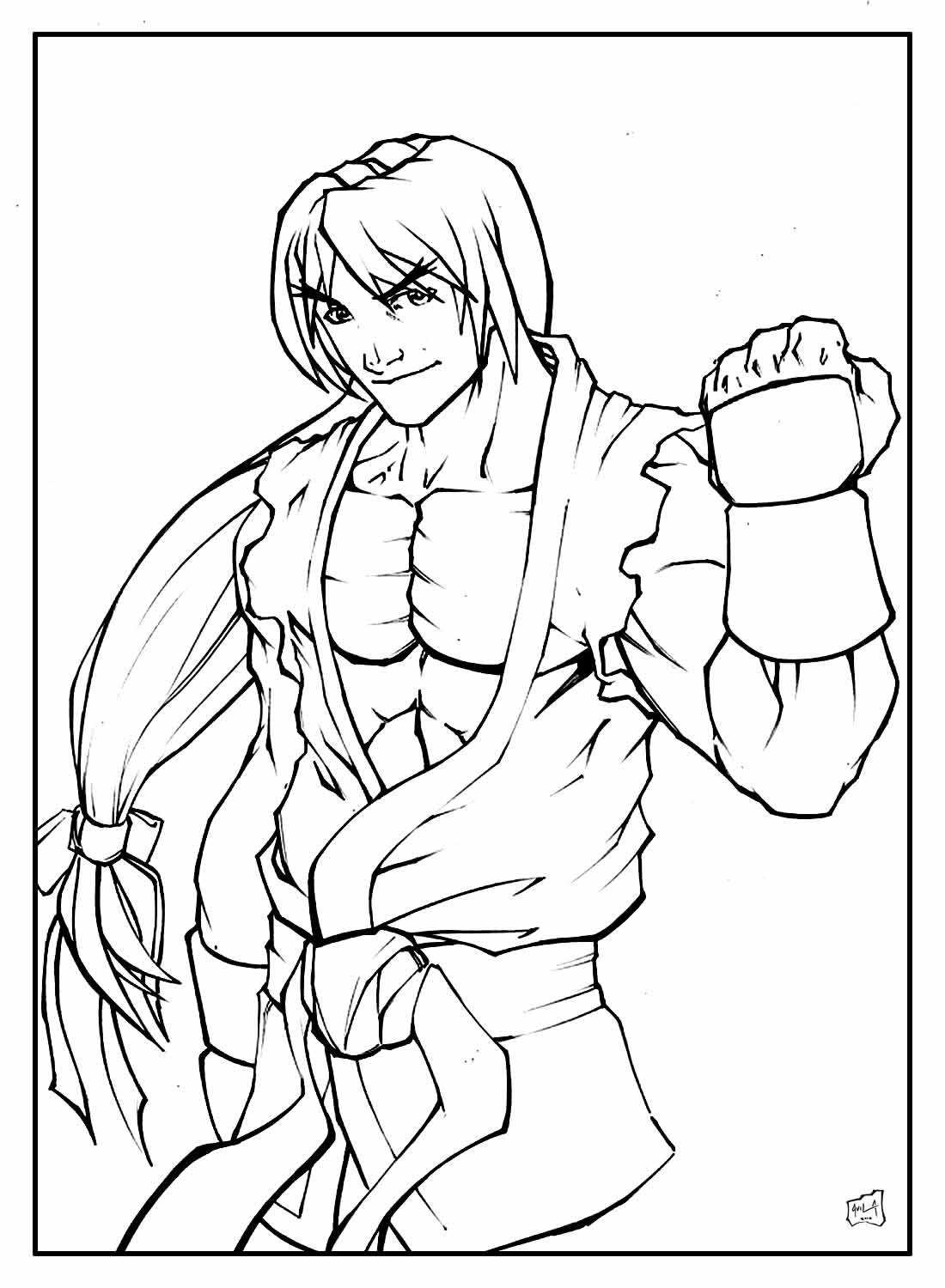 Desenhos Do Ken Do Street Fighter Para Colorir E Imprimir Aprender A Desenhar