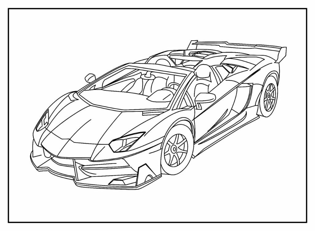 Desenhos de Lamborghini para Colorir e Imprimir - Aprender a Desenhar