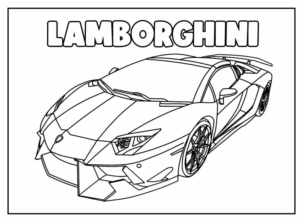 desenhos de lamborghini para colorir 3