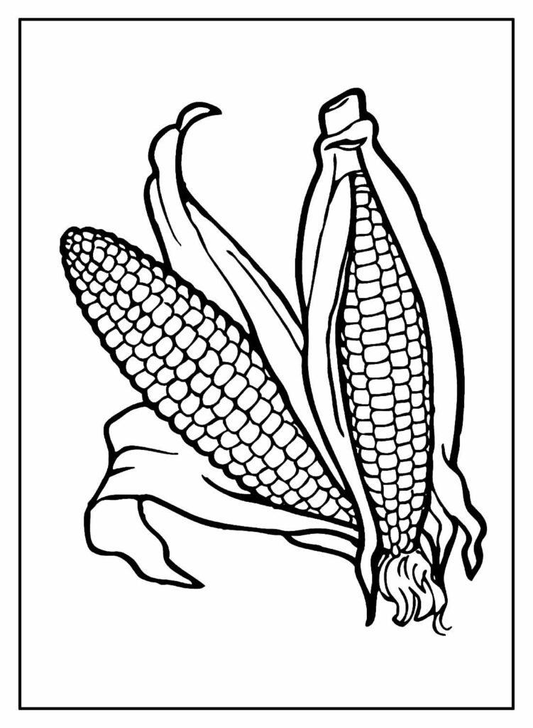 desenhos de milho para colorir 2
