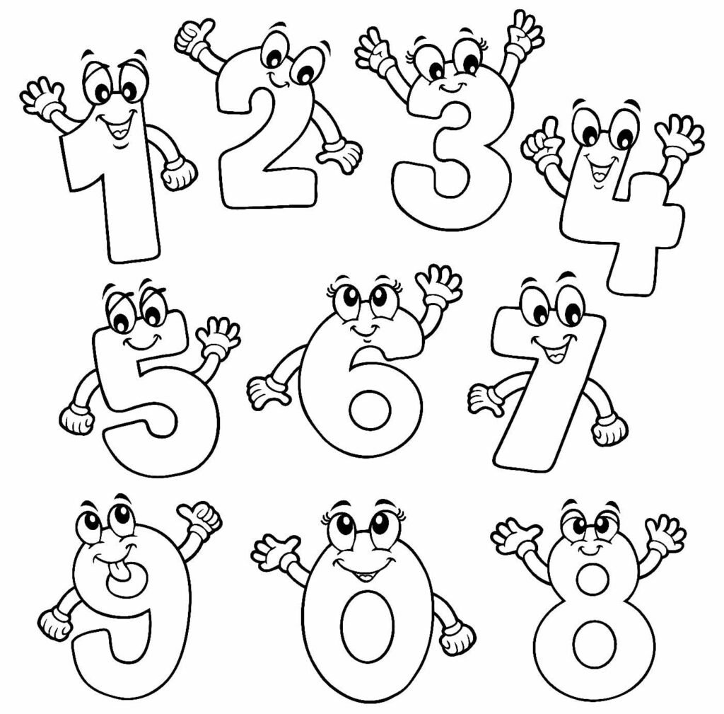 como dibujar y colorear los números  como desenhar e pintar os números 