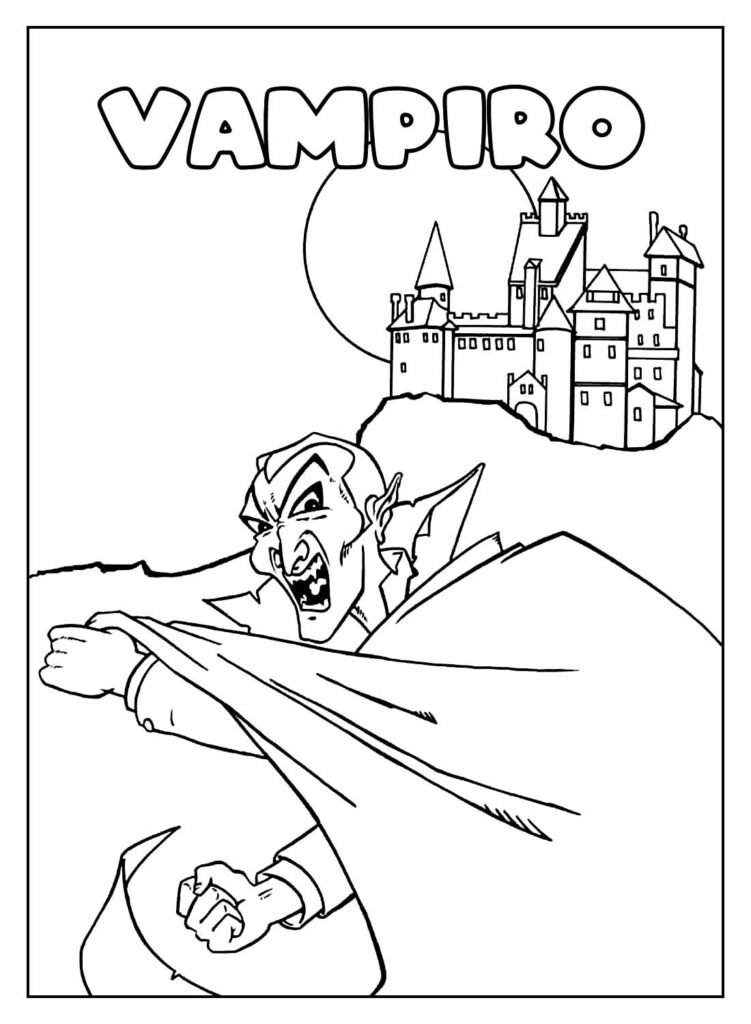 Desenhos de Vampiro para colorir - Bora Colorir