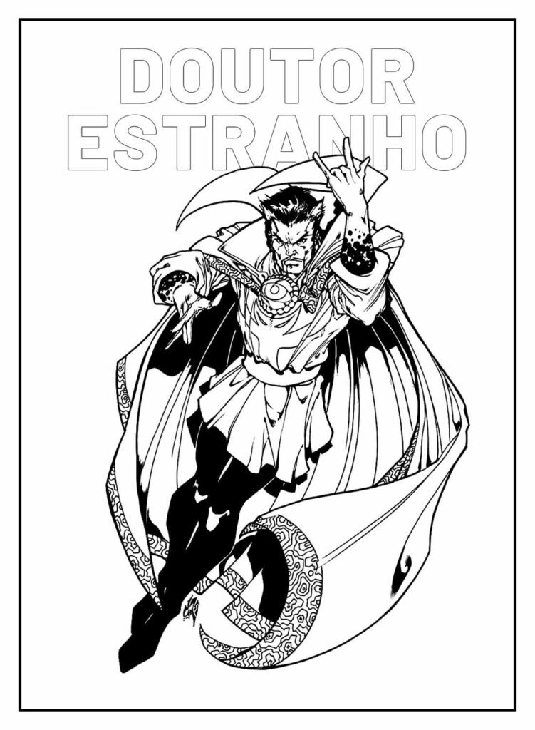 desenhos do doutor estranho para colorir 7