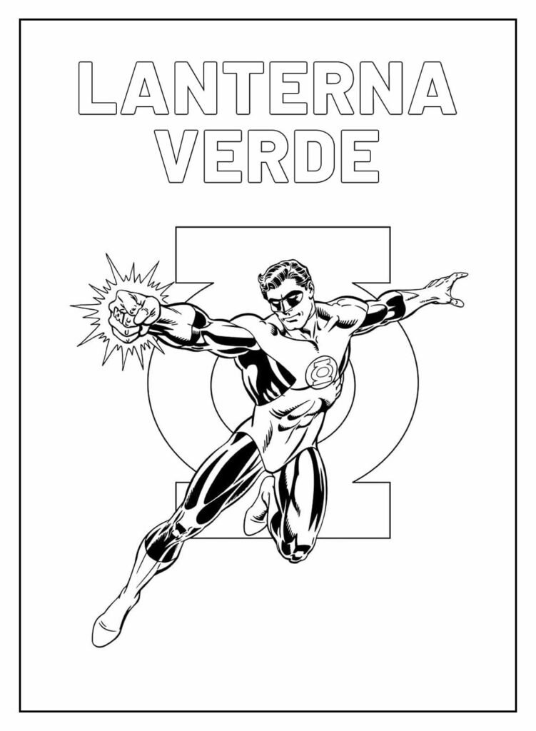 desenhos do lanterna verde para colorir 19