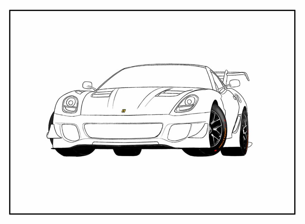 desenhos ferrari para pintar 8