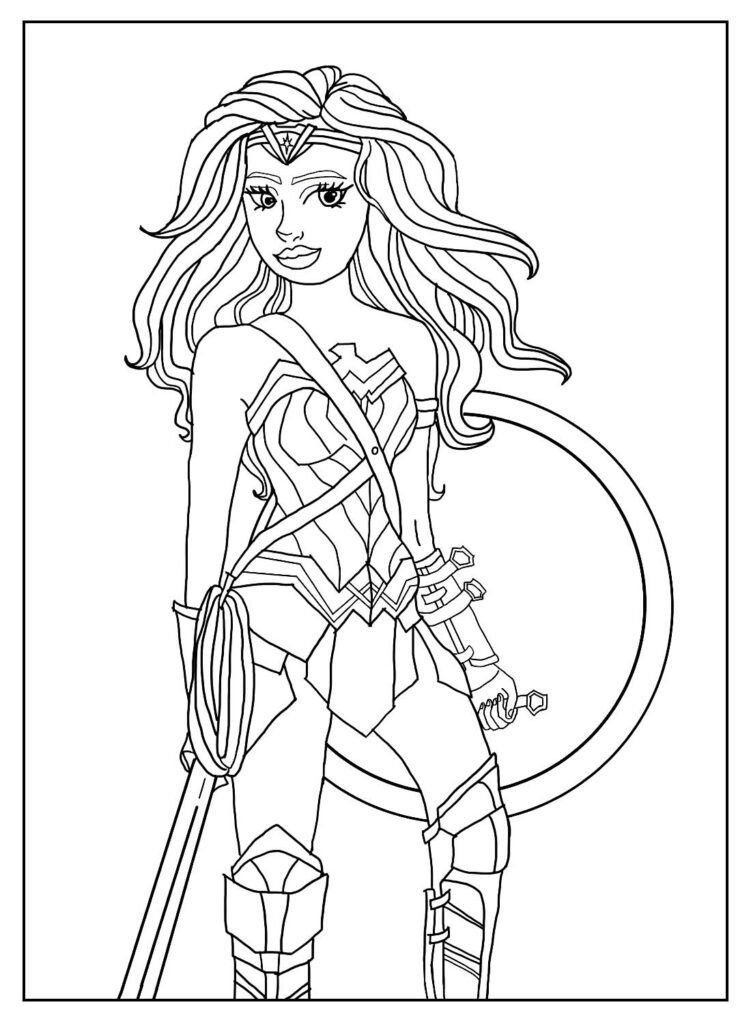 desenhos para colorir de mulher maravilha 6