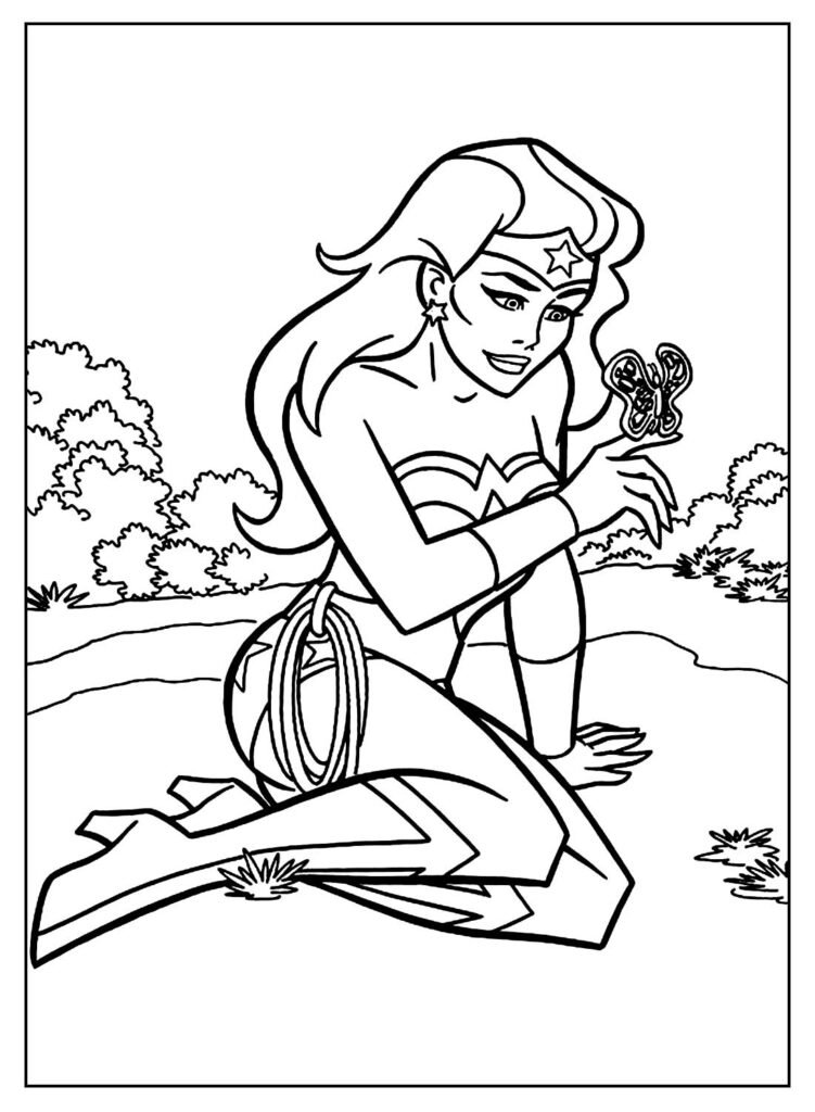 desenhos para colorir de mulher maravilha 8