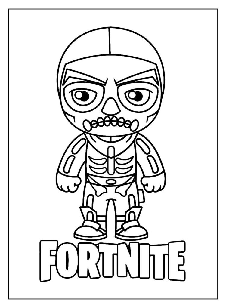 fortnite para colorir e pintar simples 1