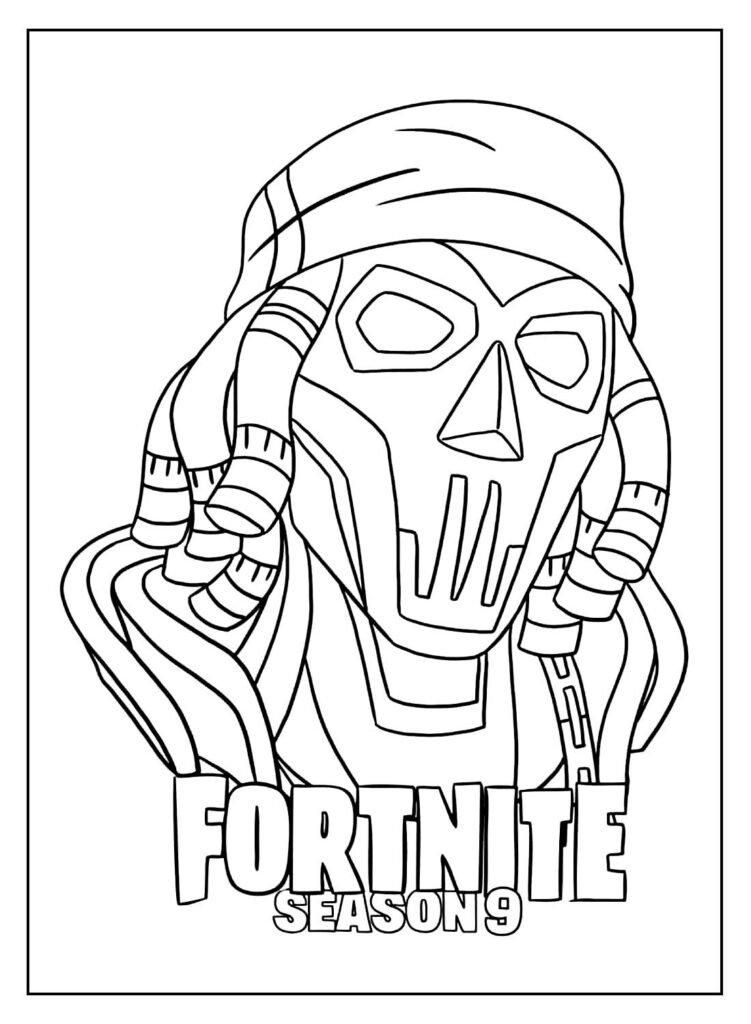 fortnite para colorir e pintar simples 9