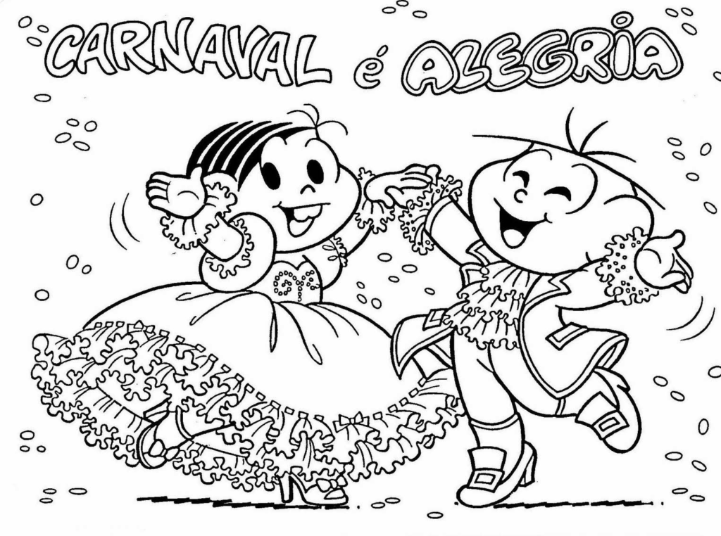 Desenhos de Carnaval para colorir alegria