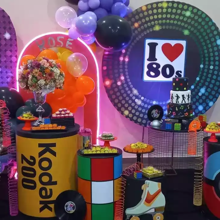 festa anos 80 tema feminino