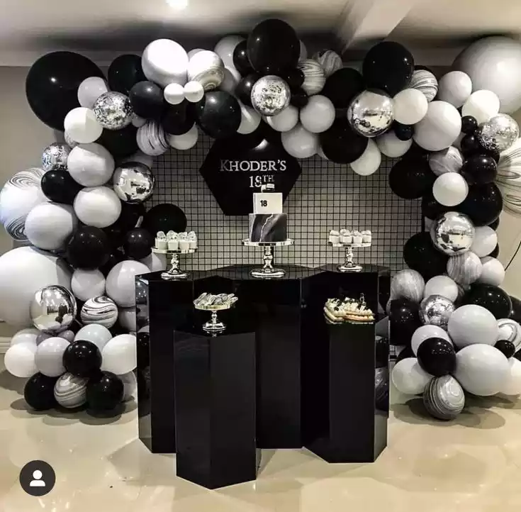 festa black and white preto e branco