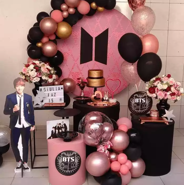 festa kpop bts tema feminino