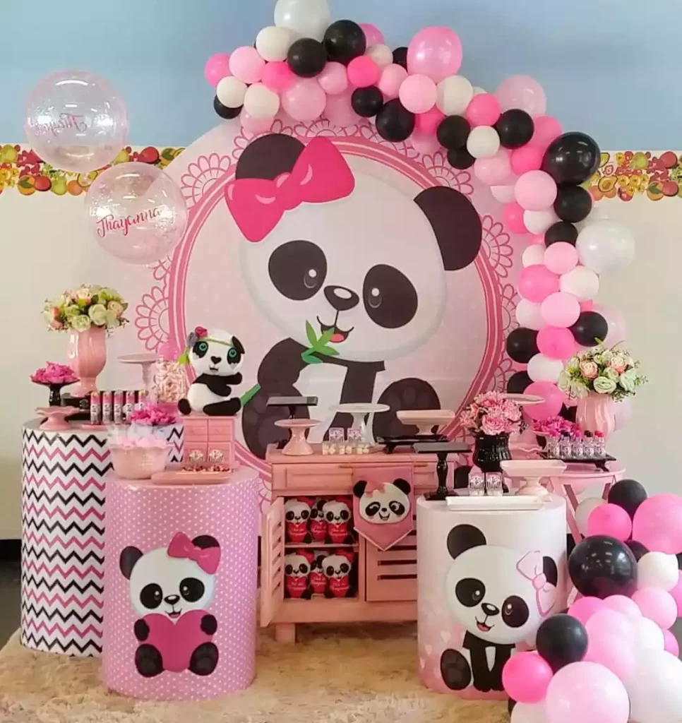 festa panda tema feminino