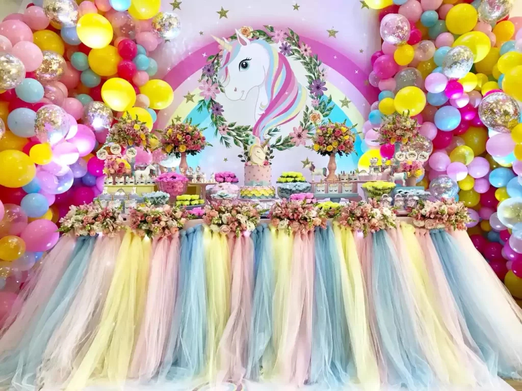 festa unicornio tema feminino