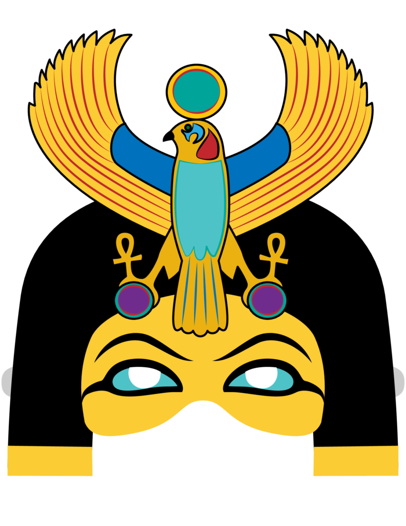 mascaras coloridas imprimir caveira cleopatra