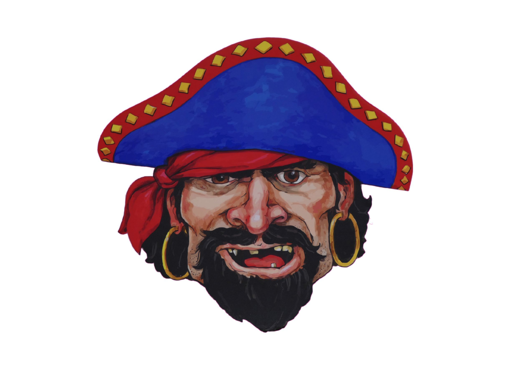 mascaras coloridas imprimir caveira pirata