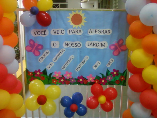 painel volta as aulas Decoracoes com baloes