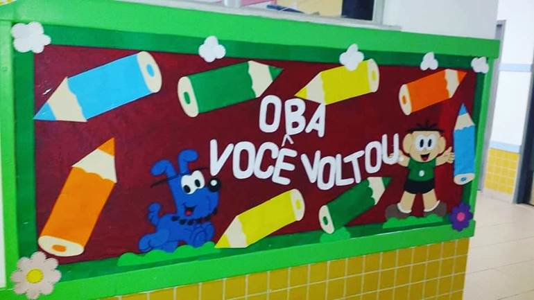 painel volta as aulas turma da monica