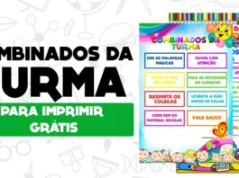 combinados educação infantil