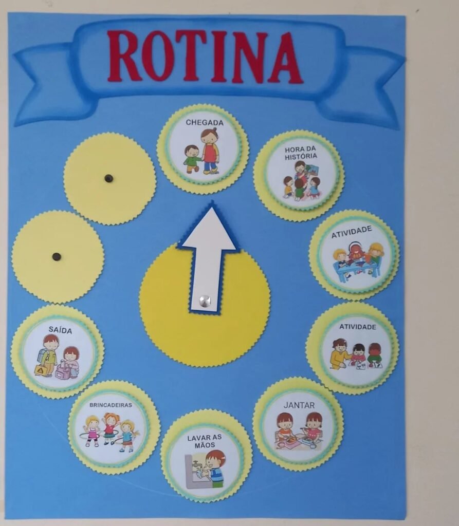 rotina da escola relogio jaqueline.9573