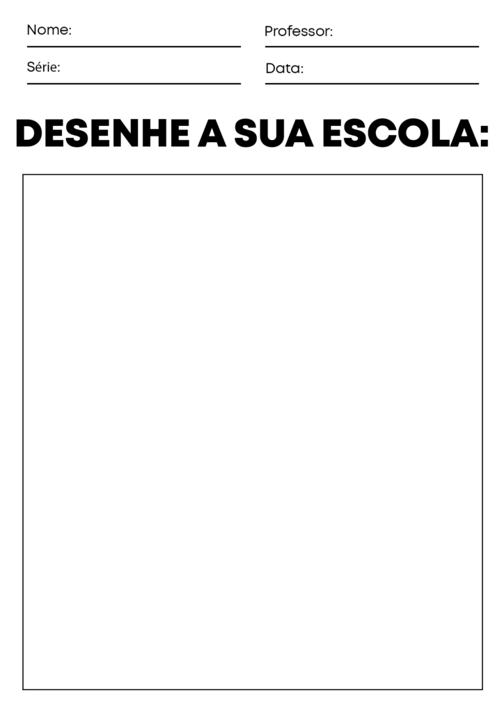 Atividade para desenhar a escola