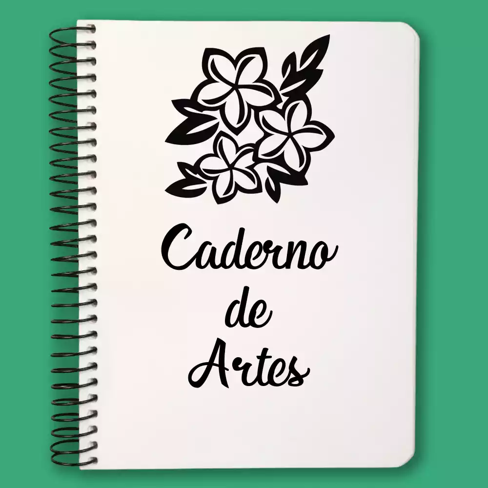 capa de caderno com flores