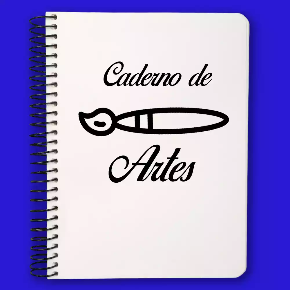 capa de caderno com pinceis