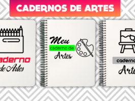 capa de caderno de artes