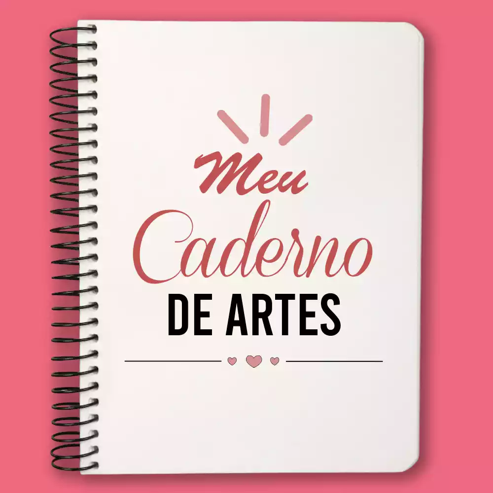 capa de caderno de artes bonito