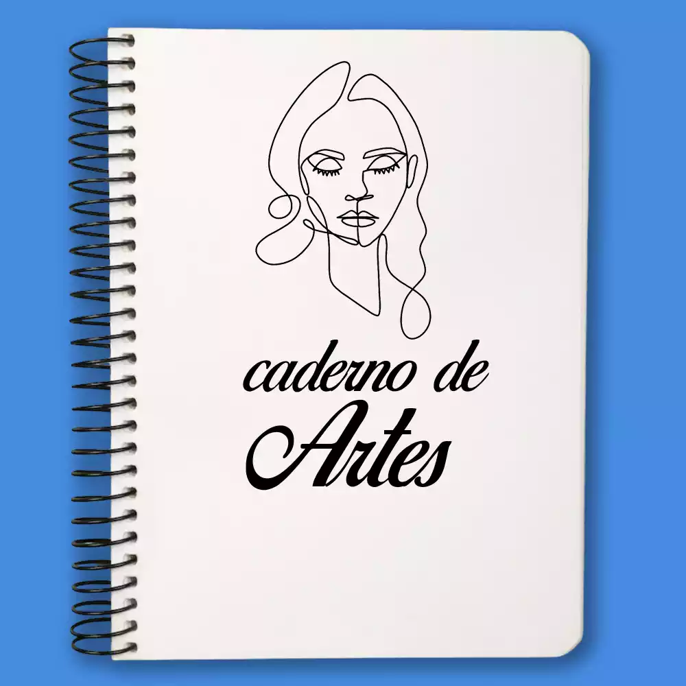 capa de caderno de artes feminino